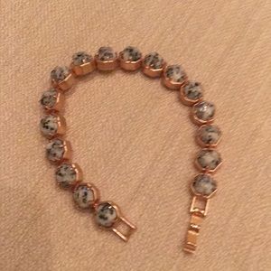 Kendra Scott Lace Bracelet Rose Gold Grey Granite